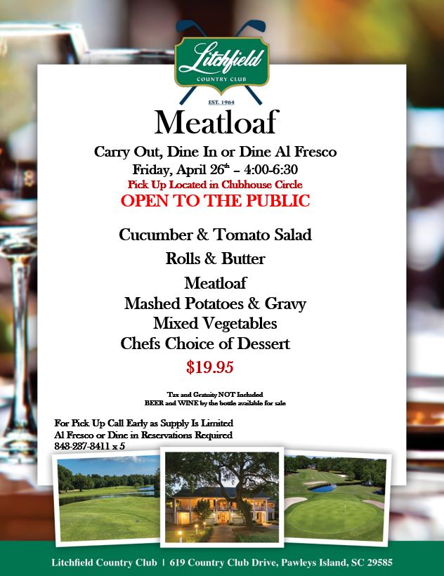 Image: Litchfield Country Club Meatloaf Dinner
