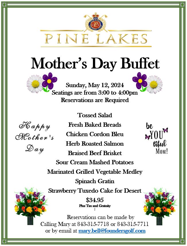 Image: Pine Lakes Mother's Day Buffet